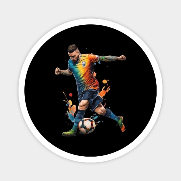 Football Soccer Player Magnet by animegirlnft